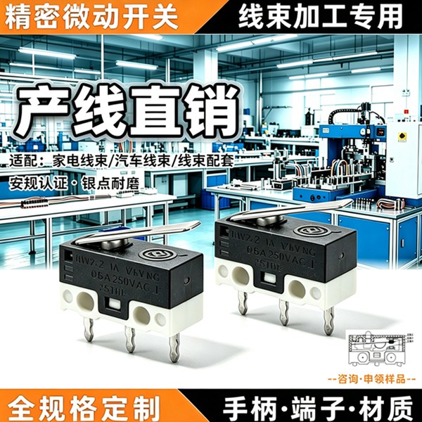 微动开关充电桩专用KW2-2-11RCR-30-3充电车位智能停车锁微动开关